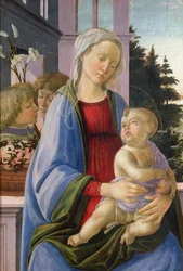 Madonna und Kind mit Engeln (Die Madonna des Granatapfels)